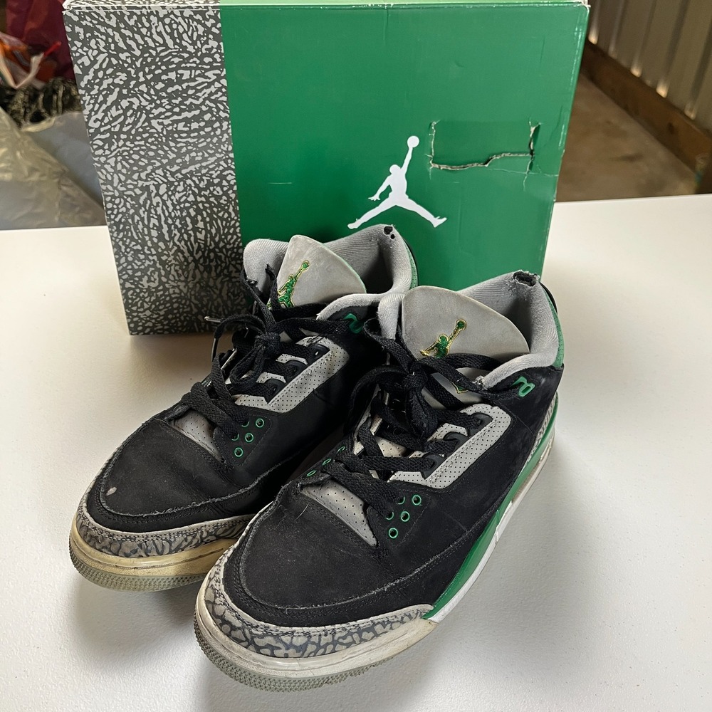 Jordan Air Jordan 3 Retro 10.5 Pine Green Black/Cement Grey/White CT8532-030